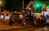 Craig MacDonald driving the Ford F350 in the 8500 lb 4x4 Super Street Stock Diesel Truck class