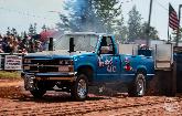 Brad Fox driving Hooked On It in the 6200 lb Super Stock 2-WD Truck class